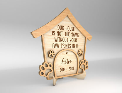 Pet Memorial Tabletop Sign SVG Laser Cut File for Glowforge