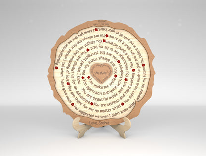 Engraved Mom Plate Sign SVG Bundle Mother's Day for Glowforge