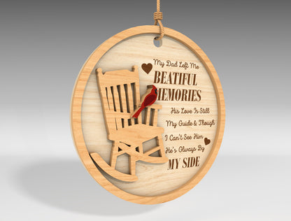 Rocking Chair Memorial Christmas Ornament SVG Bundle Laser Cut File for Glowforge xTool LightBurn