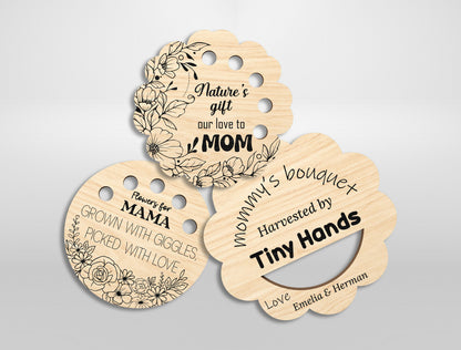 Jar Topper Flower Holder SVG Bundle Engraved Mom for Glowforge and xTool