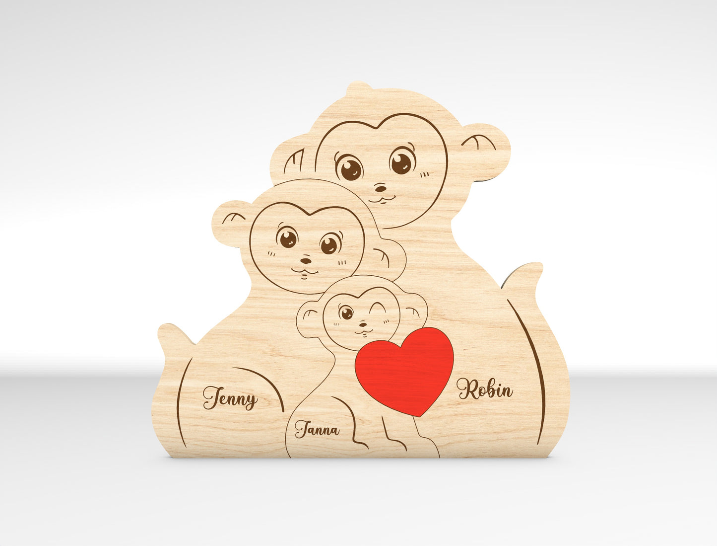 Personalized Family Monkey Puzzle SVG for xTool and Glowforge