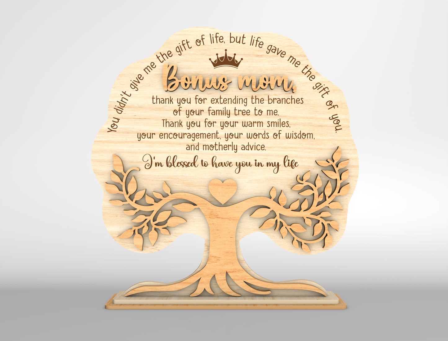 Bonus Mom Tree Quote Sign SVG Bundle for Glowforge and xTool