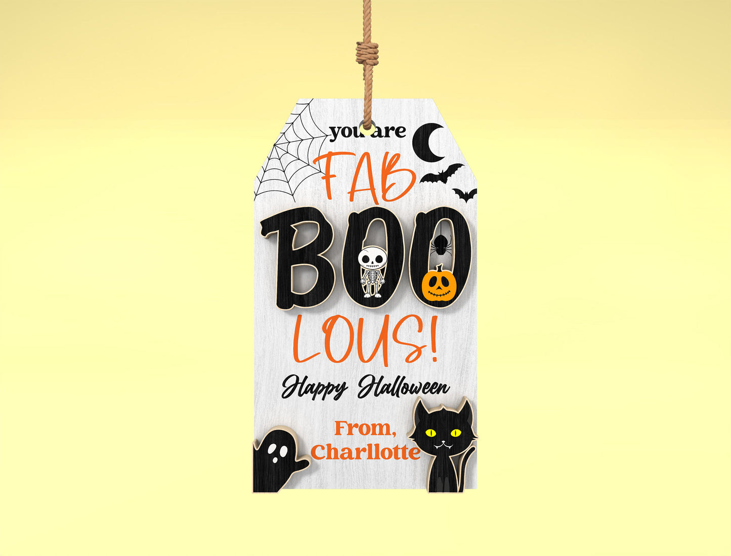 Halloween Gift Tag SVG Bundle 5 Designs for Glowforge xTool LightBurn