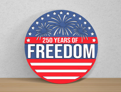 America 250 Door Hanger SVG Bundle for Glowforge and xTool