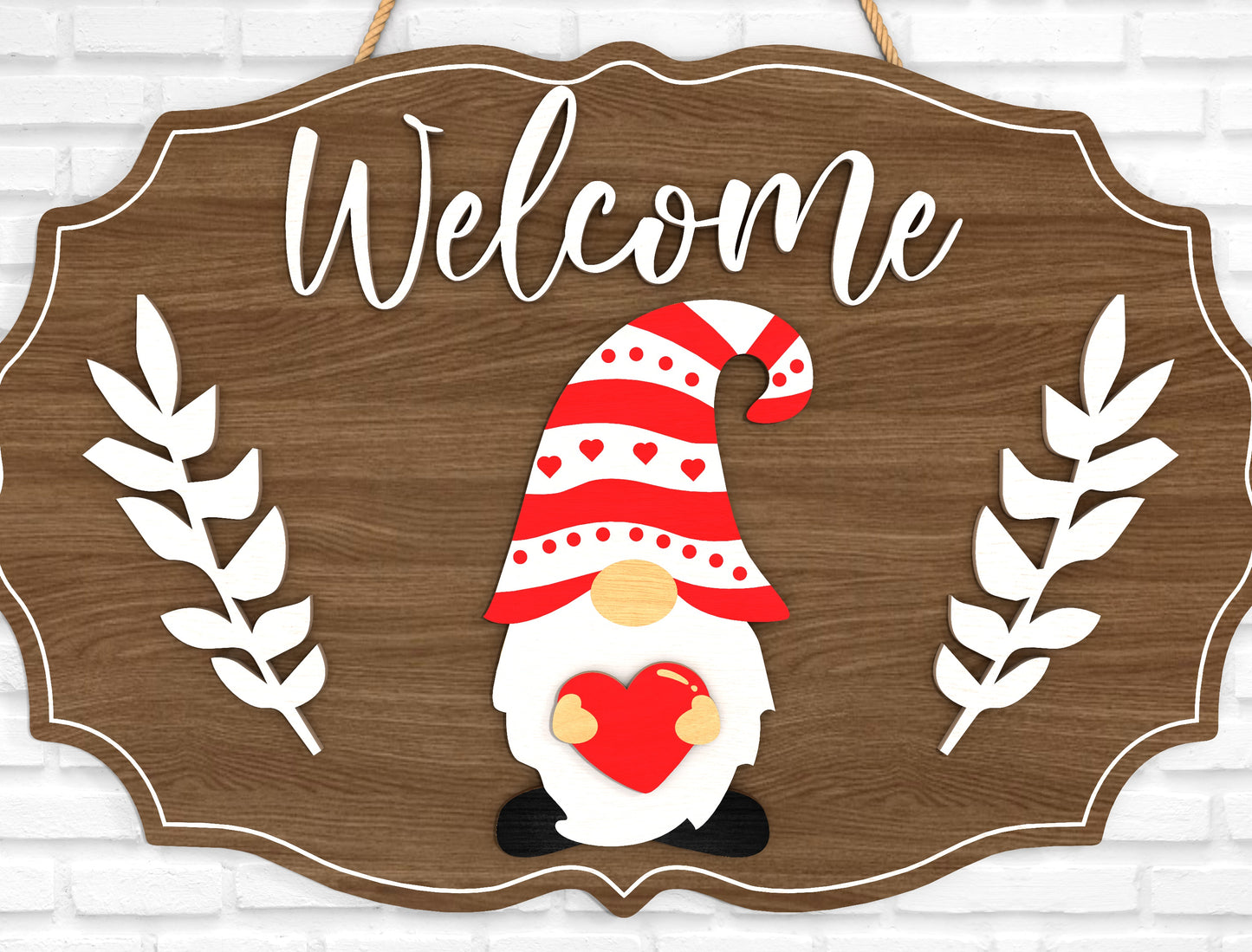 Interchangeable Gnome Door Sign SVG for Glowforge xTool Laser Cut File