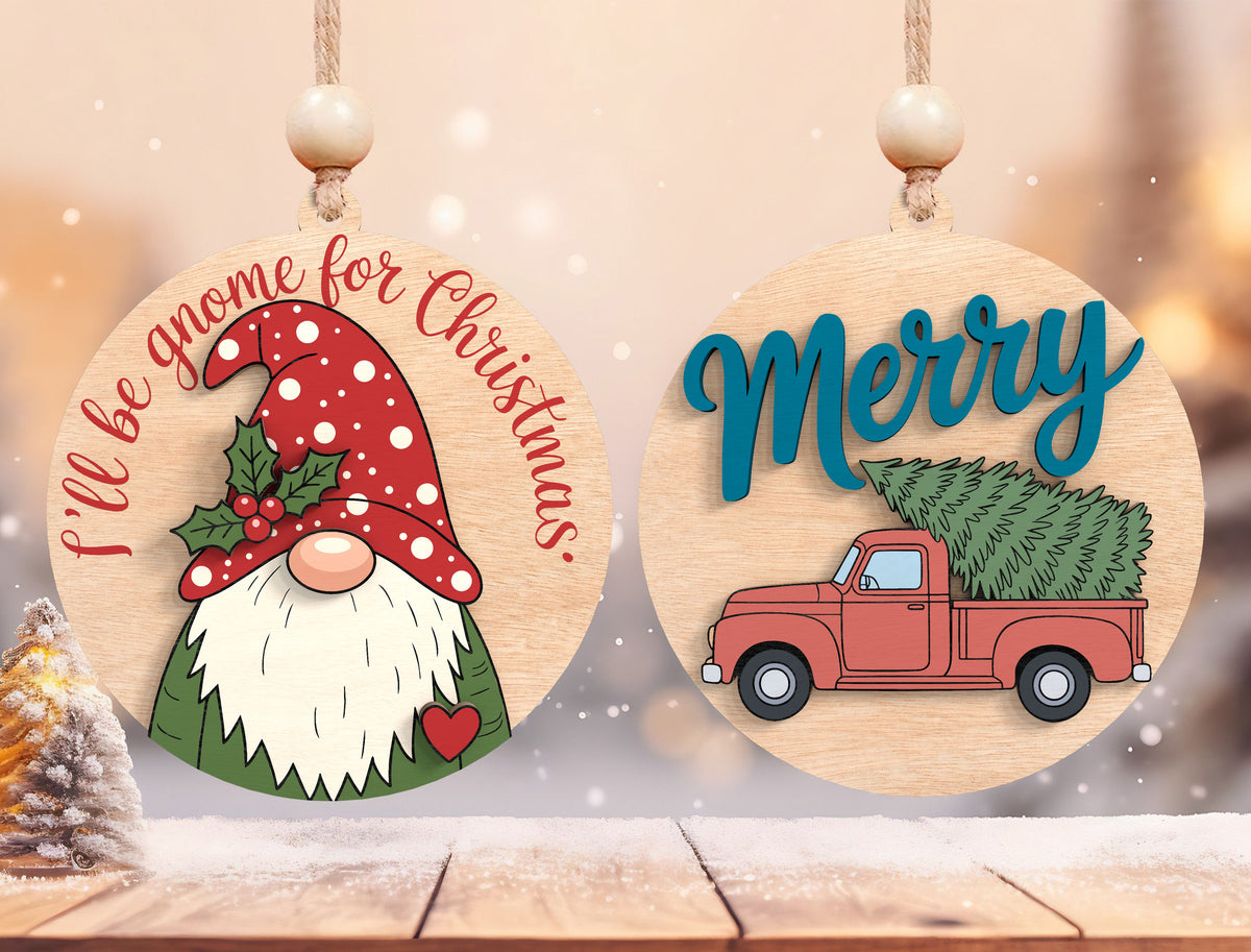 Christmas Sayings Ornament SVG Bundle 5