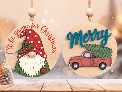 Christmas Sayings Ornament SVG Bundle 5