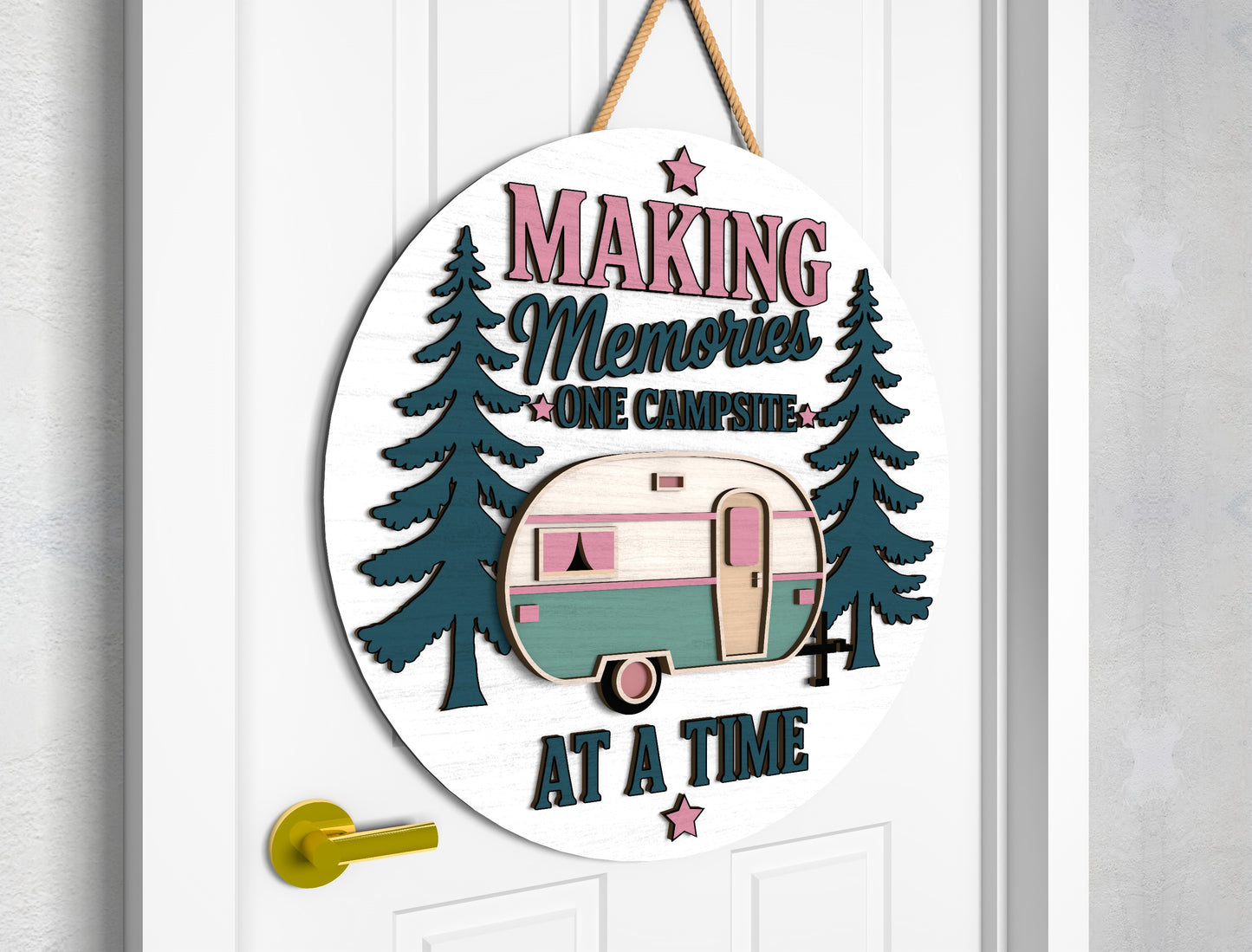 Camper Door Hanger SVG Bundle for Glowforge and xTool