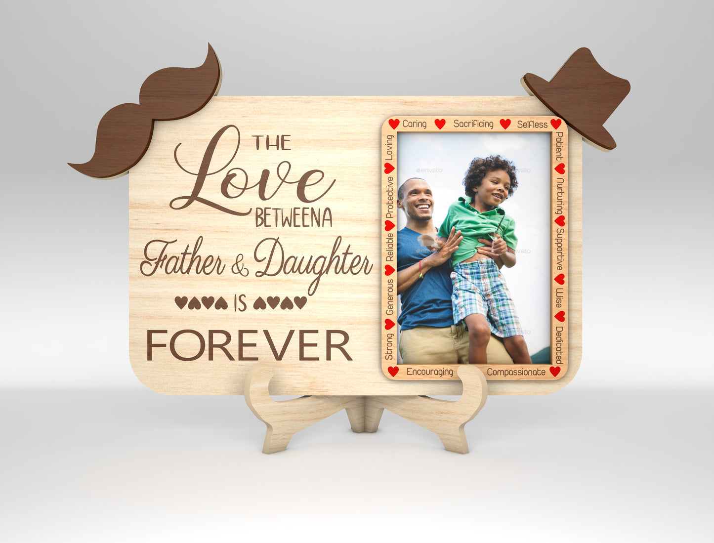 Best Father Photo Frame Sign SVG Laser Cut File for xTool and LightBurn