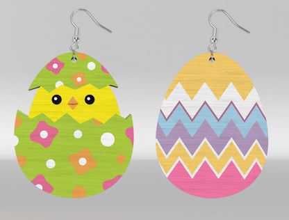 Cute Easter Bunny Egg Earrings SVG Bundle 16 Designs for LightBurn and xTool