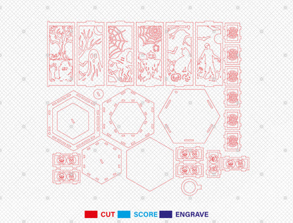 Halloween Lantern SVG for LightBurn Glowforge xTool