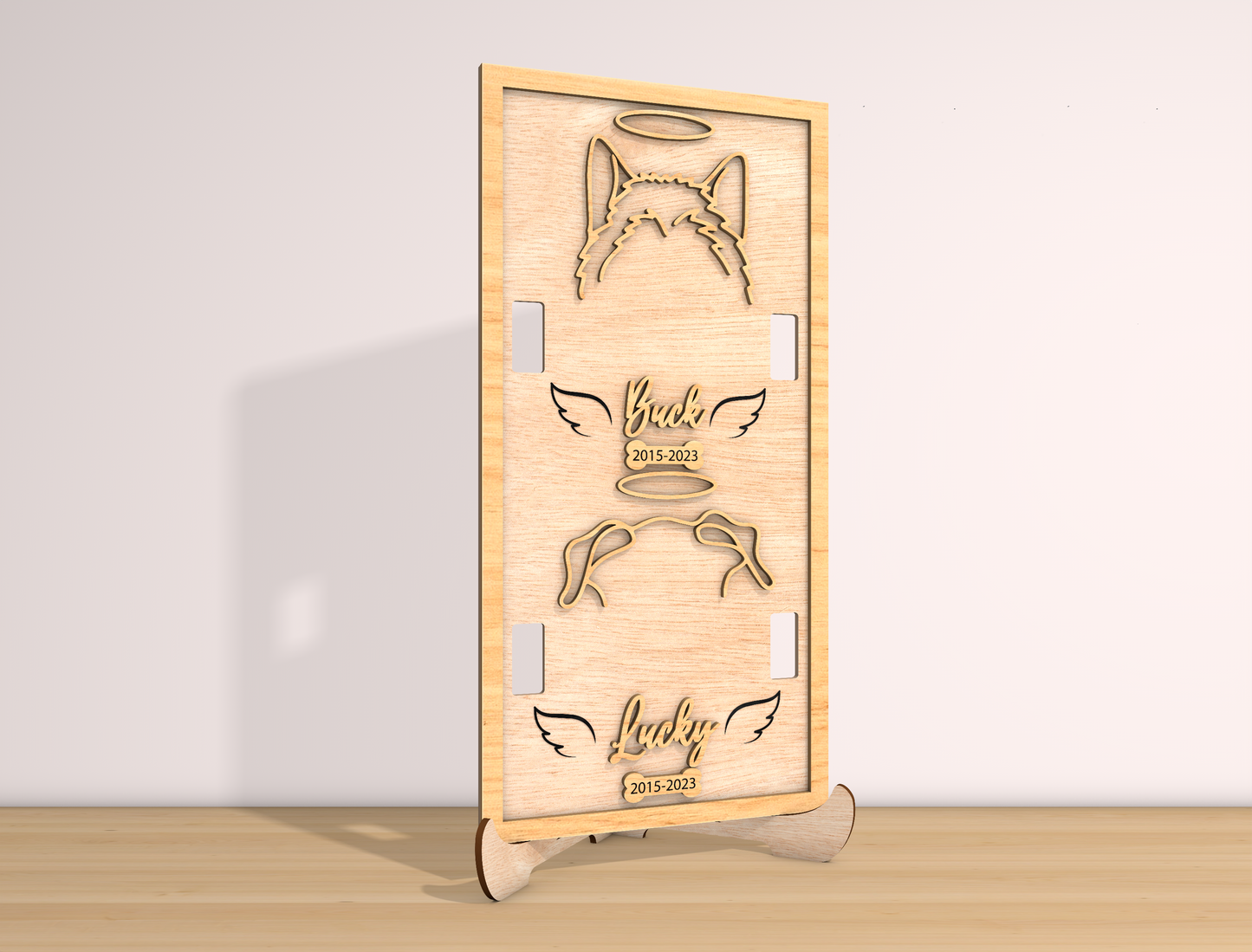 Dog Memorial Collar Holder SVG Laser Cut File for Glowforge