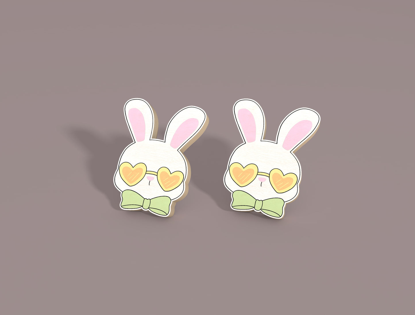 Easter Stud Earrings SVG Bundle Cute Animal Bunny 20 Designs for Glowforge