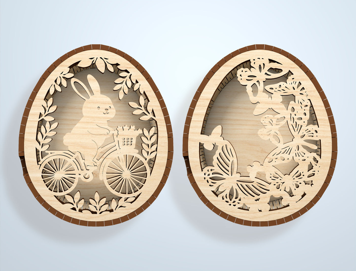 Easter Shadow Box SVG Bundle Happy Easter Egg for LightBurn and xTool