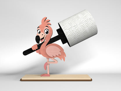 Safari Animal Toilet Roll Holder SVG Bundle for Glowforge and LightBurn