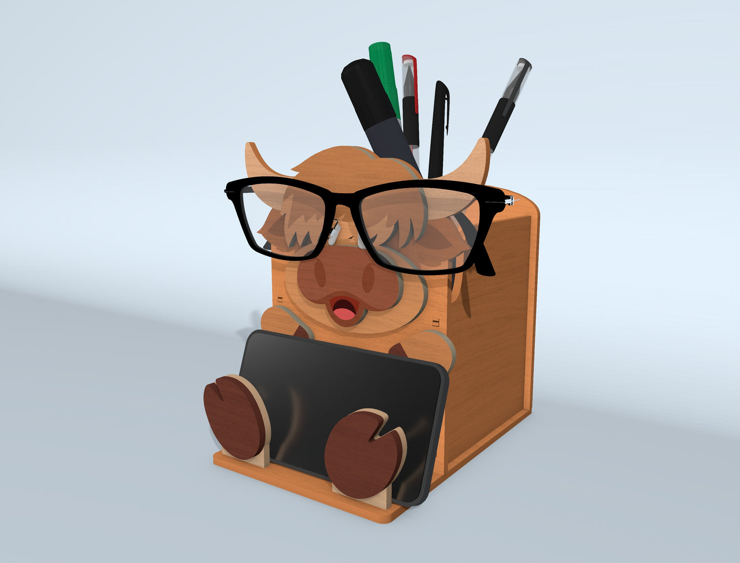 Animal Pencil Holder SVG Bundle Laser Cut File for Glowforge and xTool