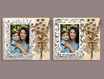 Mother's Day Photo Frame SVG Bundle 10 Designs for LightBurn and xTool