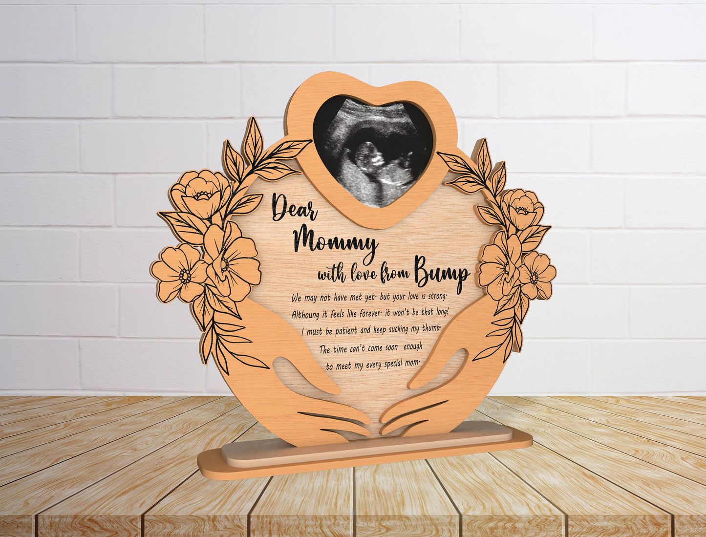 Dear Mommy Ultrasound Sign SVG Pregnancy Announcement for Glowforge