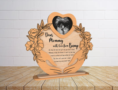 Dear Mommy Ultrasound Sign SVG Pregnancy Announcement for Glowforge