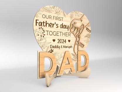 Father's Day Dad Love Sign SVG Laser Cut File for xTool and Glowforge