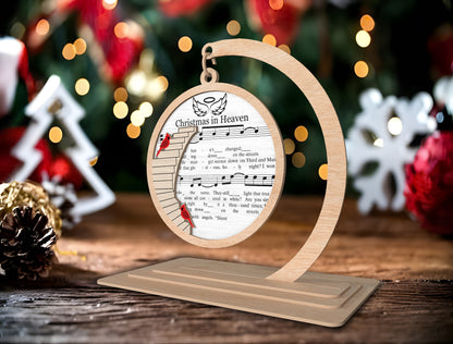 Christmas In Heaven SVG Memorial Tabletop Laser Cut File