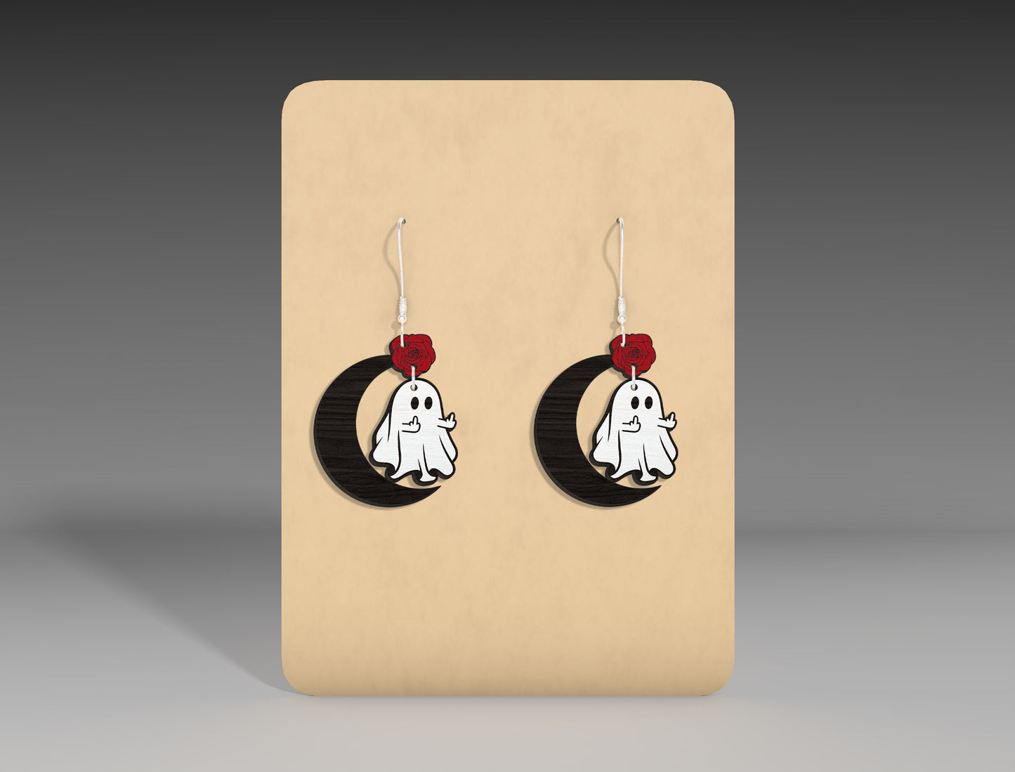 Halloween Moon Earrings SVG Bundle 12 Designs for Glowforge LightBurn xTool