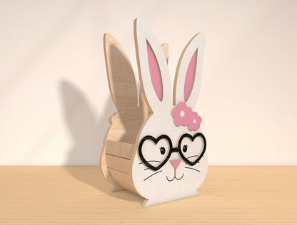 Easter Bunny Basket SVG Bundle Cute Bunny Egg for LightBurn and xTool