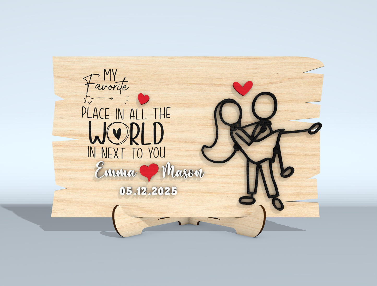 My Wife I Can’t Live Without You Laser Cut File | Couple Love Puzzle SVG | Romantic Wooden Sign Design | Glowforge, xTool, LightBurn, etc.