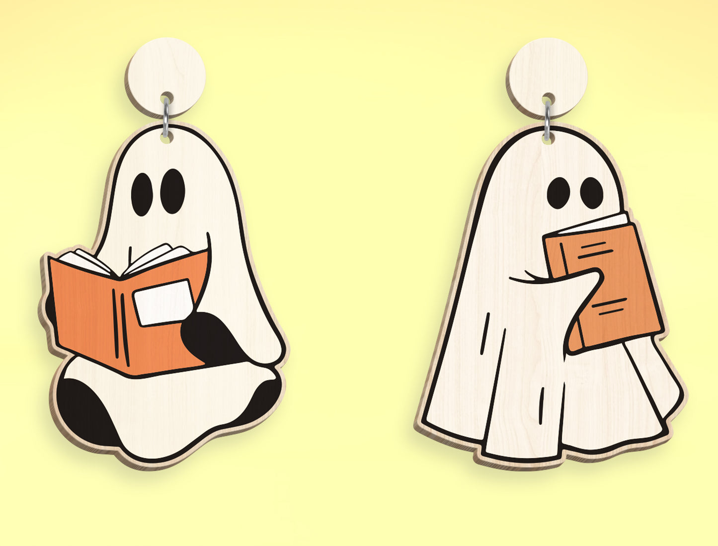 Halloween Ghost Ornament SVG Bundle 9 Designs for Glowforge xTool LightBurn