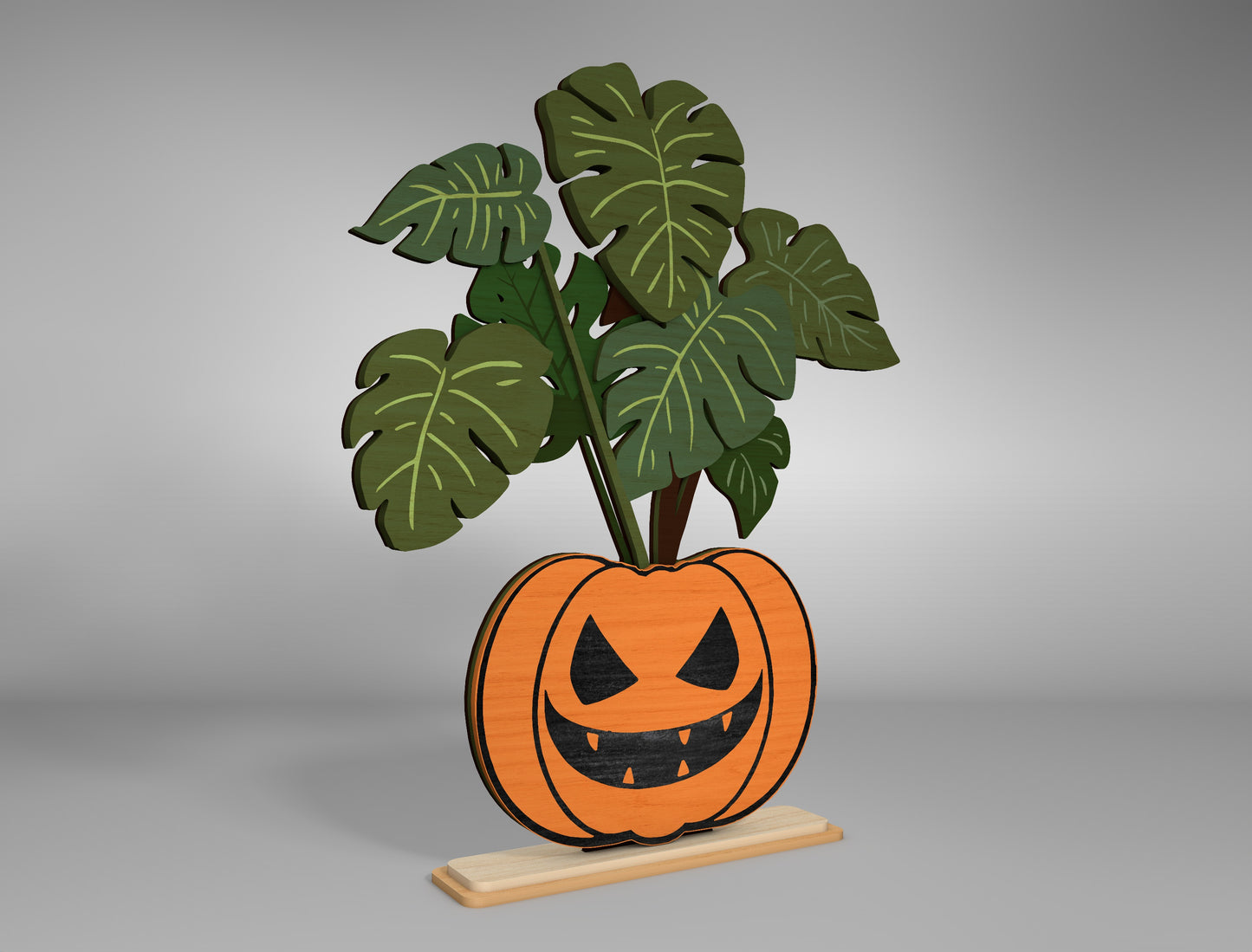 Halloween Plant Multilayer SVG Bundle for Glowforge xTool LightBurn 3 Designs