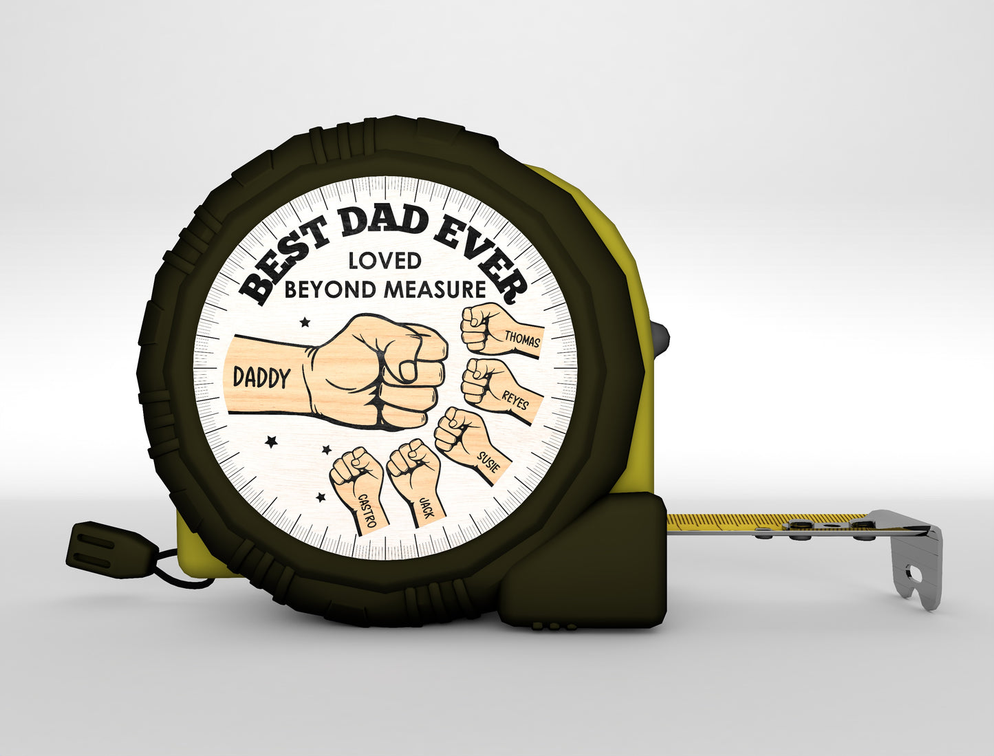 "Loved Beyond Measure" Dad Tape Measure Sign SVG Laser Cut File for xTool and LightBurn