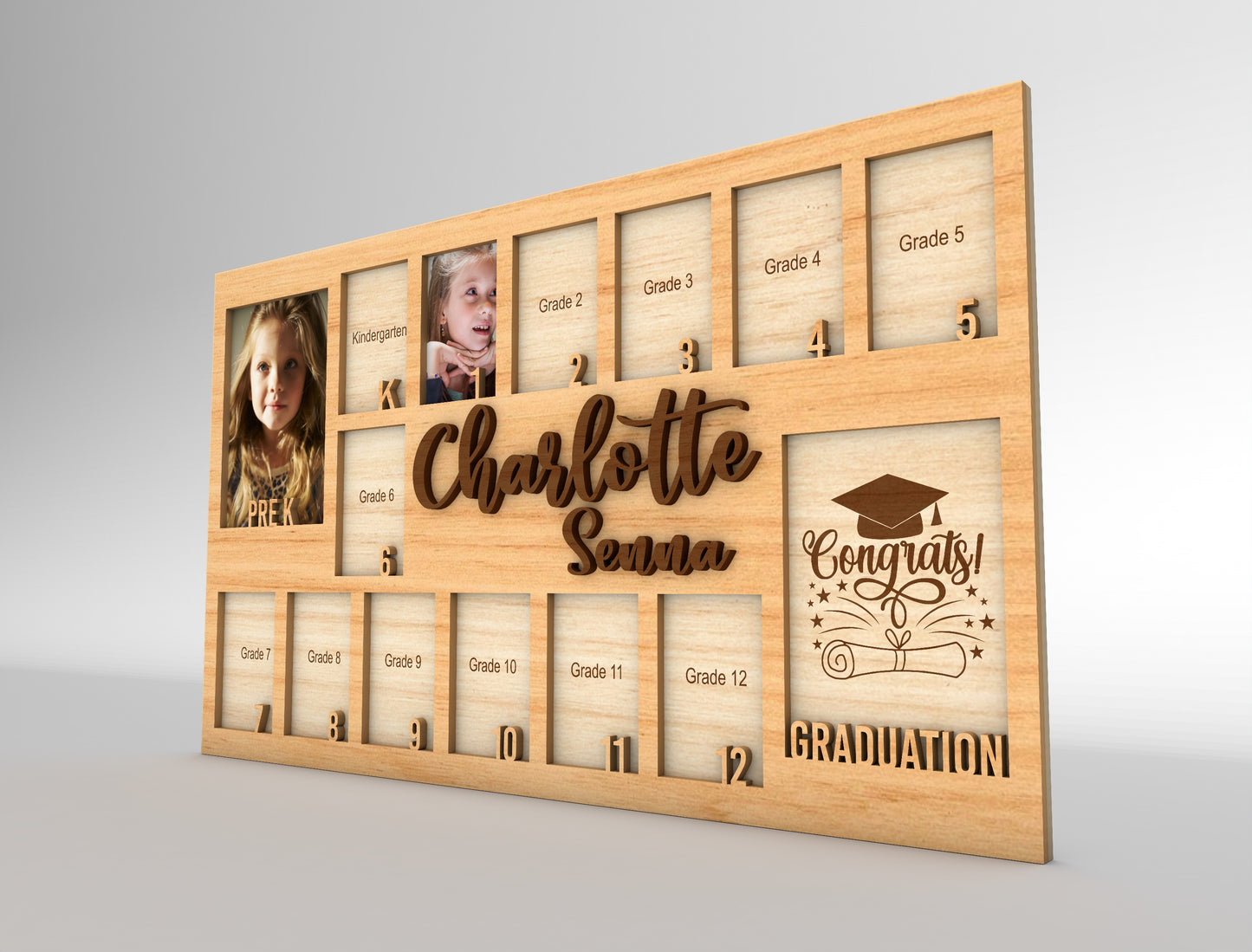 Personalized School Year Photo Frame SVG for xTool and Glowforge