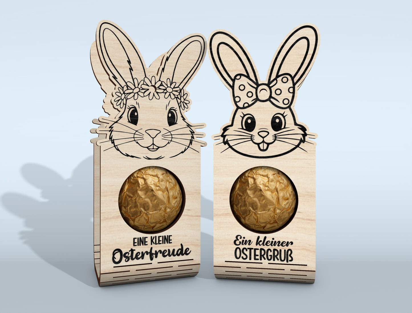 Easter Bunny Chocolate Holder SVG Bundle 18 Designs for Glowforge