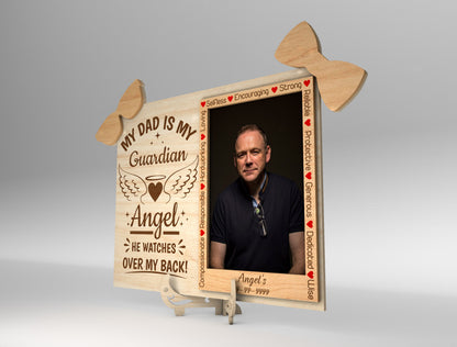 Dad Memorial Photo Frame SVG Laser Cut File for LightBurn and xTool