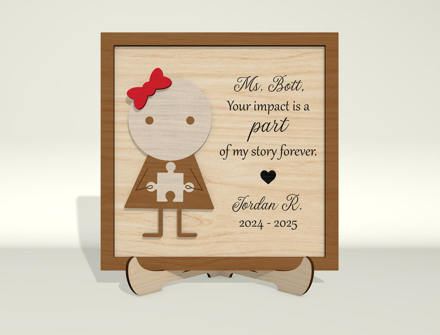 Teacher Appreciation Table Sign SVG Laser Cut File for Glowforge and xTool