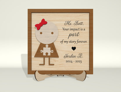 Teacher Appreciation Table Sign SVG Laser Cut File for Glowforge and xTool