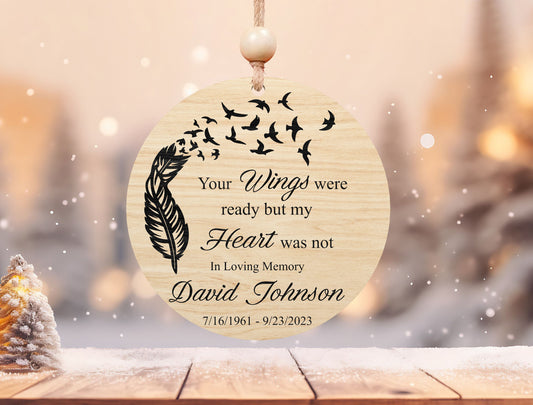 Angel Wing Memorial Ornament SVG Laser Cut File for Glowforge