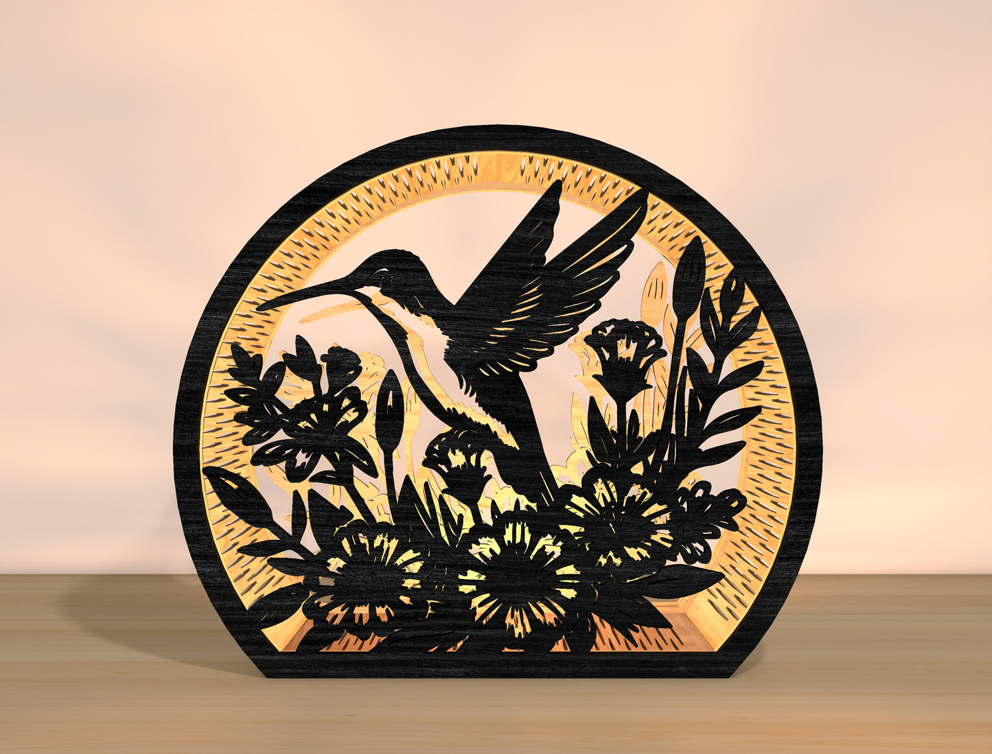 Hummingbird Lantern SVG Bundle for Glowforge xTool Laser Cut File