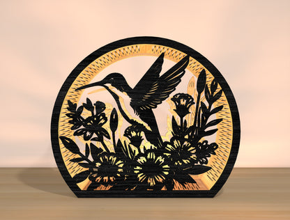 Hummingbird Lantern SVG Bundle for Glowforge xTool Laser Cut File