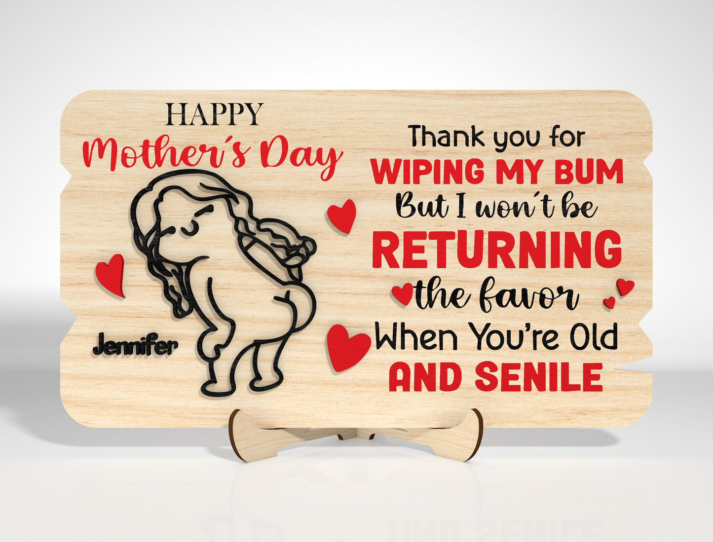 Funny Mom Wooden Sign SVG Bundle for Glowforge and xTool