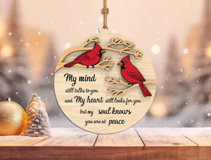 Red Cardinal Memorial Ornament SVG Bundle for Glowforge Users