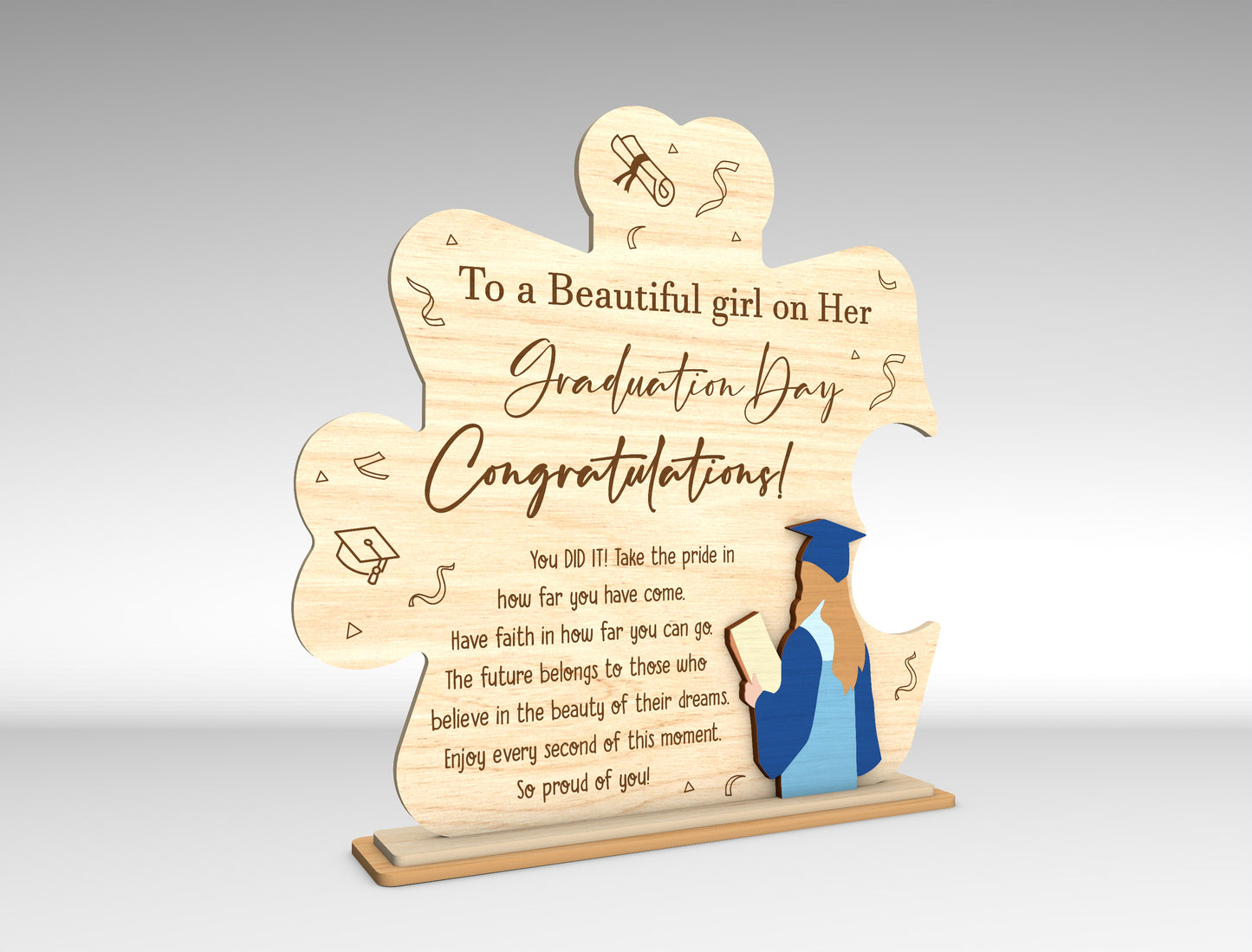 Graduation Quote Sign SVG Laser Cut File for Glowforge and LightBurn