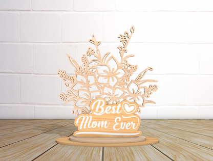 Best Mom Ever Quote Sign SVG Bundle for Glowforge and xTool