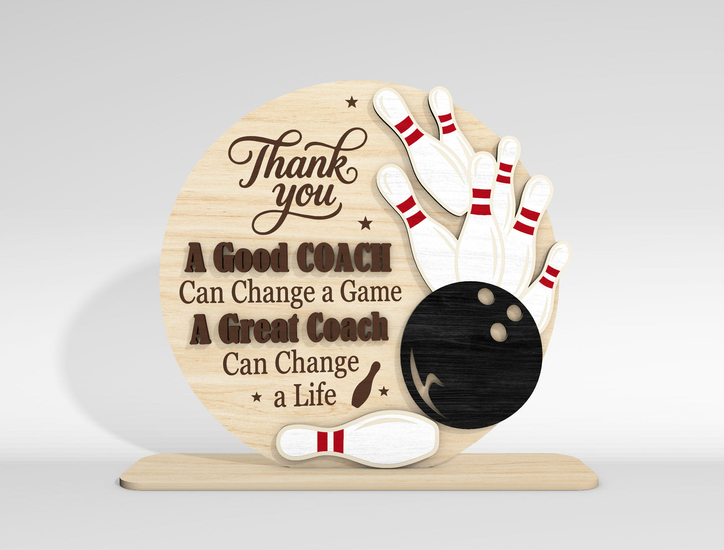 Thank You Coach Sign SVG Bundle for Glowforge and LightBurn