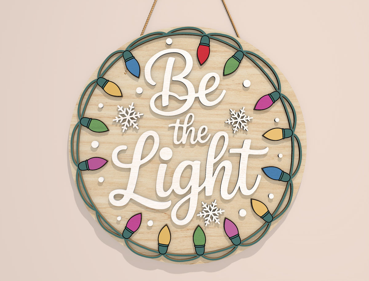 Christian Christmas Door Hanger SVG Bundle Laser Cut Designs 5
