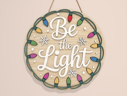 Christian Christmas Door Hanger SVG Bundle Laser Cut Designs 5