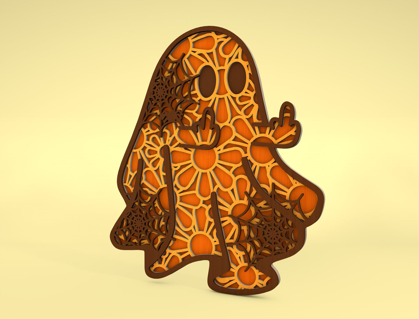 Pumpkin Ghost Multilayer SVG Bundle 3 Designs for xTool LightBurn