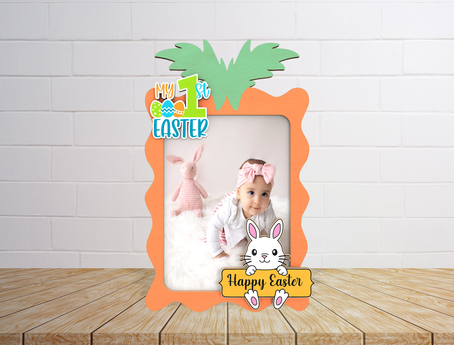 My First Easter Photo Frame SVG Bundle Baby Bunny for LightBurn and xTool