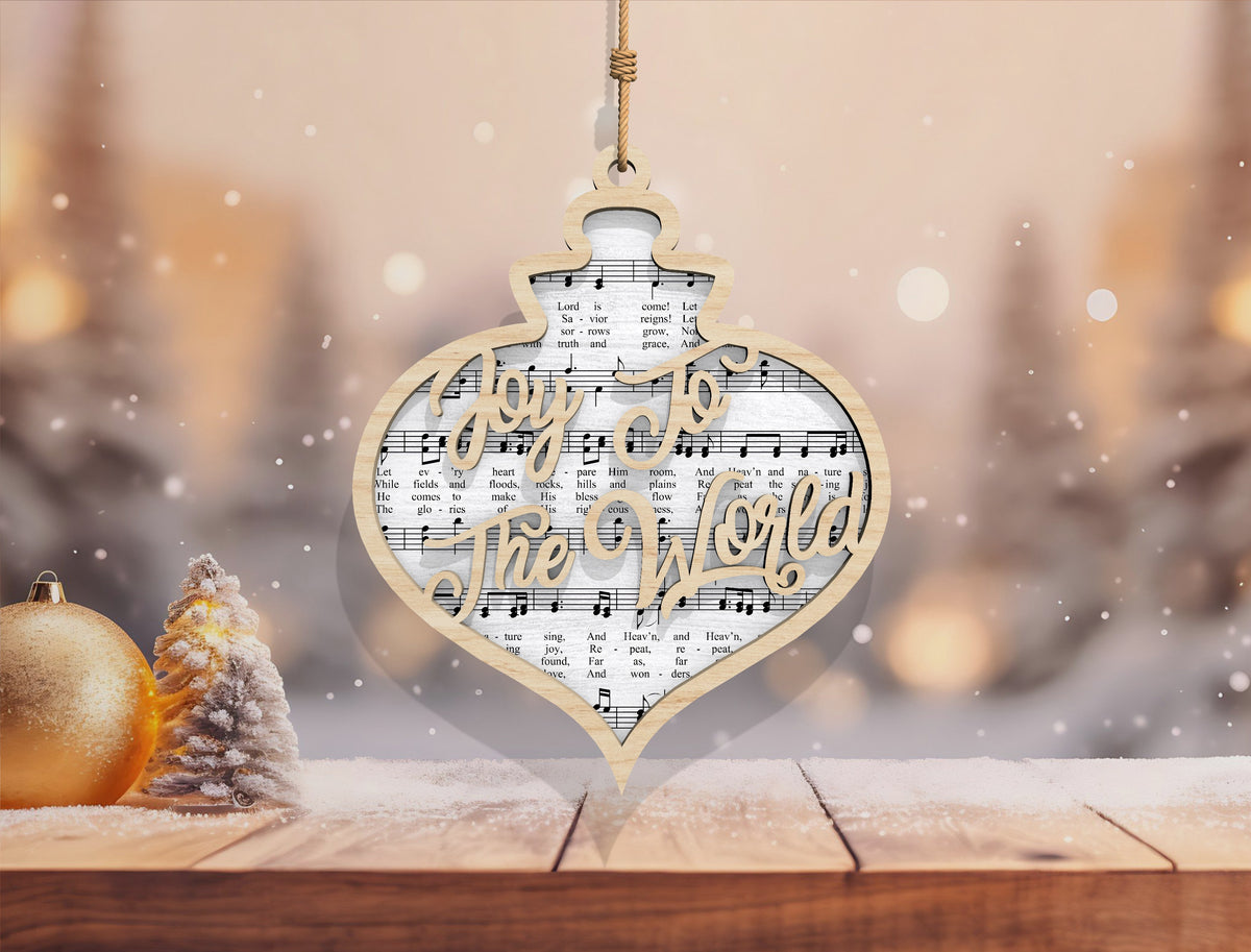 Christmas Hymn Ornament SVG Bundle Sheet Music Designs 6
