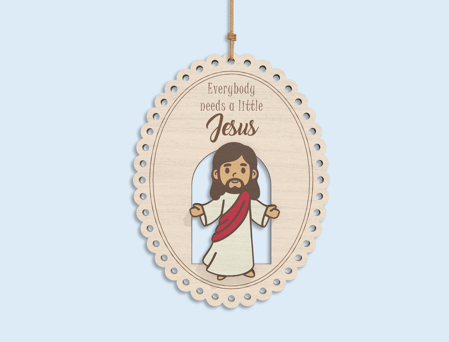 Jesus Easter Ornament SVG Bundle He Is Risen for Glowforge and xTool